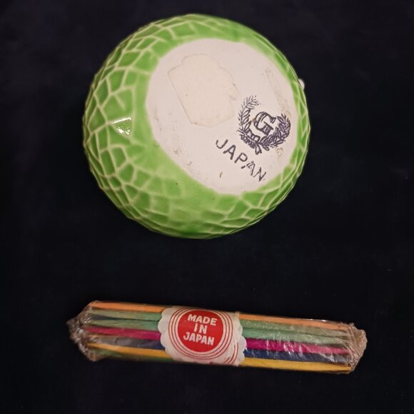 RARE! Vintage MCM Mouse Cabbage Toothpick Holder + Original Japan Tooth Picks - Picture 8 of 10